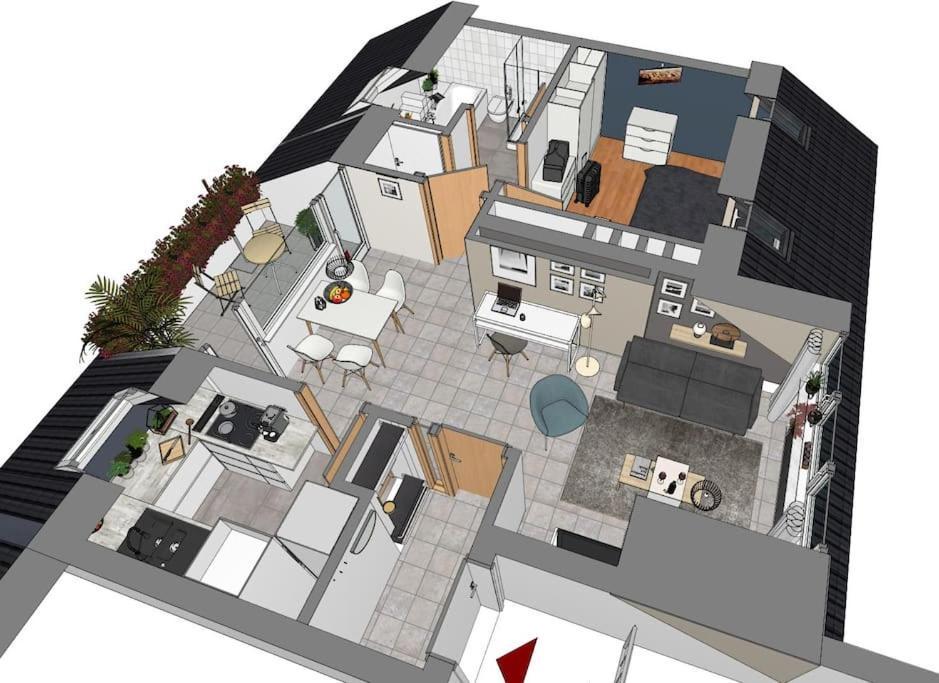 Modernes Und Ruhiges Appartement Mit Loggia Marl Extérieur photo